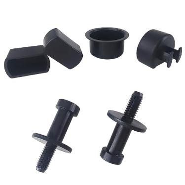 Imagem de POWERWORKS Kit de inserção de bucha de pivô de dobradiça da porta traseira e 2 pacotes de parafusos de trava de trava da porta traseira do atacante compatíveis com Dodge Ram1500 2500 3500