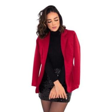 Imagem de BLAZER FEMININO SOCIAL ALFAIATARIA NEOPRENE ACINTURADO-Feminino