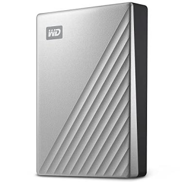 Imagem de Western Digital Disco rígido externo portátil de 4 TB My Passport Ultra para Mac Silver HDD, USB-C e USB 3.1 compatível - WDBPMV0040BSL-WESN
