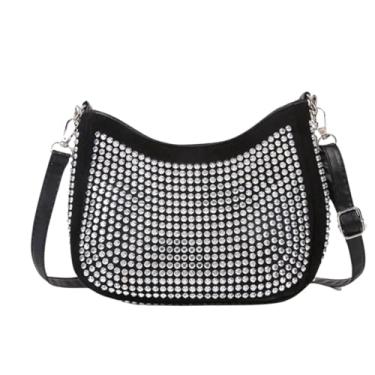 Imagem de Bolsa Feminina com Alça Brilho Festas Tiracolo Bolsa de Mão (Prata)