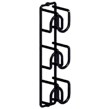 Imagem de Suporte 3 Garrafas de Vinho para Parede Aramada Preta Adega Espumante Suporte Cube