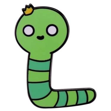 Imagem de King Worm Worms Come Along With Me Adventure Time Jake Finn desenho animado programa de TV 3 cm emblema esmaltado, 1.2 Inches, Esmalte, Esmalte