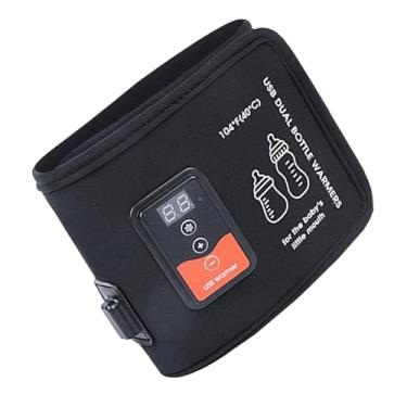 Imagem de Esquirla Aquecedor de mamadeira duplo aquecedor aquecedor de temperatura ajustável bolsa aquecedora USB para uso diário acampamento viagem condução