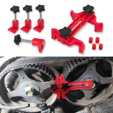 Imagem de Lecctso Ferramenta de bloqueio de eixo de comando, kit de ferramentas de bloqueio de tempo, kit de braçadeira de roda dentada da árvore de cames para trava de engrenagem de roda dentada de motor de