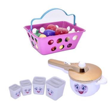 Imagem de Mini Cozinha Infantil Menina Princesa Potinhos 18Peças