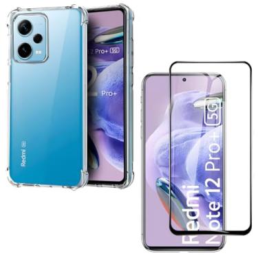 Imagem de Capa Capinha Anti Impacto + Película Premium 9D Cerâmica Para Redmi Note 12 Pro Plus 5G Tela De 6,67 Polegadas - (Bluepink)