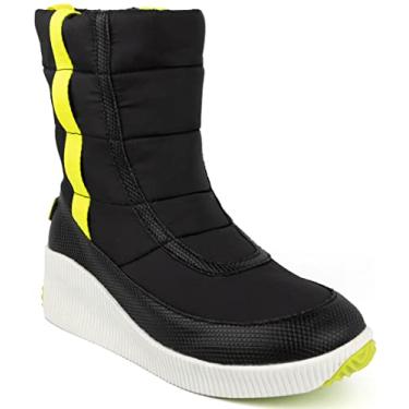 Imagem de LONDON FOG Botas de inverno femininas Chase Nylon para clima frio e forro quente, Preto, 38