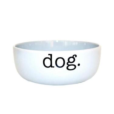 Imagem de Comedouro Pet Injet Cerâmica Dog Branco para Cães - 190ml