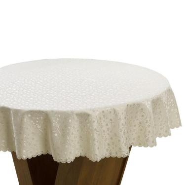 Imagem de Toalha De Mesa Topper 152Cm Diâmetro Bege Rafimex