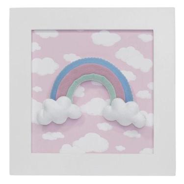 Imagem de Quadro Decorativo Arco-íris Quarto Bebê Infantil Menina - Potinho de M
