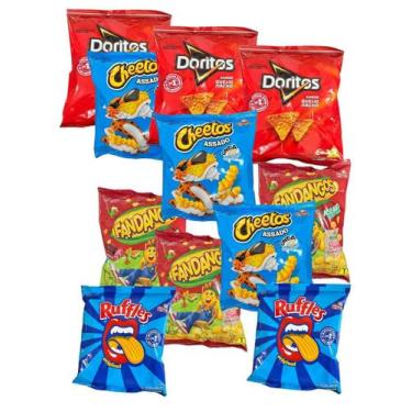 Imagem de 100 Un Mini Elma Chips Doritos + Fandangos + Cheetos Caixa