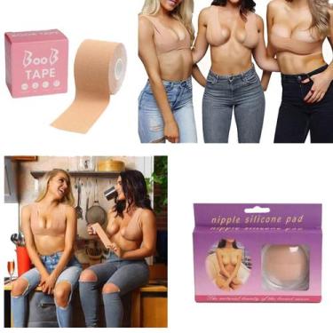 Imagem de Sutiã Adesivo de Fita Boob Tape Push Up Levanta e Modela + Protetor de