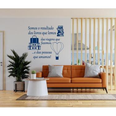 Imagem de Adesivo frase Somos o resultado parede decoração sala, quarto, cozinha