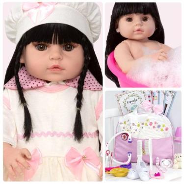 Imagem de Bebe Reborn Menina Princesa Realista 24 Acessórios Com Bolsa - Cegonha