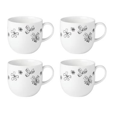 Imagem de Kate Spade Ks Garden Doodle Canecas 4 peças, 2,95, Branco