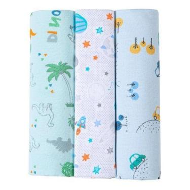Imagem de Kit Cueiro Flanelado Grande Aconchego 80x60cm Envio Imediato - PAPI, M