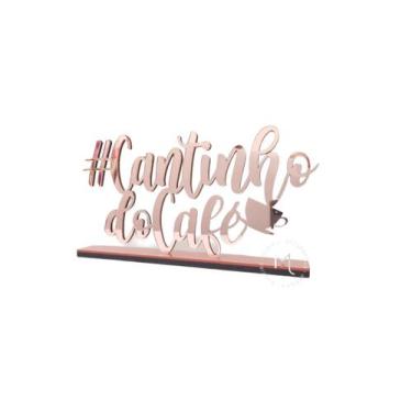 Imagem de Decoração para Cozinha - Cantinho do Café Rose - Enfeite de Mesa - Mag