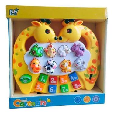 Imagem de Brinquedo Teclado Girafa e animais interativo musical - toys