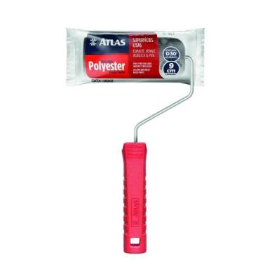 Imagem de Kit 10 rolo de pintura espuma poliester 9cm cabo plástico atlas
