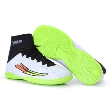 Imagem de chuteira futsal botinha - Impulso, Branco amarelo, 38