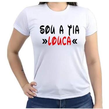 Imagem de Camiseta Baby look feminina sou a tia louca titia dinda madrinha - Dog