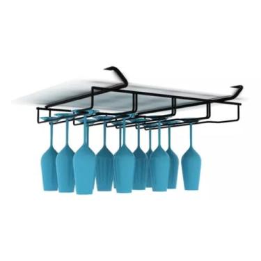 Imagem de Suporte Móvel 12 Taças Organizador Suspenso Cozinha Dicarlo, Preto