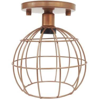 Imagem de Lustre Teto Plafon Industrial Aramado Globo Retrô Luminária Vintage Co