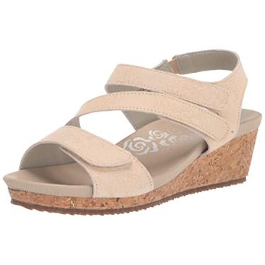 Imagem de Propet Sandália anabela Millie Espadrille feminina, Bege, 10 X-Wide
