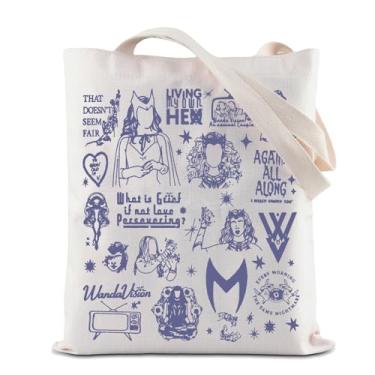 Imagem de ZJXHPO MCU Bolsa de ombro para fãs inspirada em bruxas, reutilizável, sacola de compras de supermercado, herói do filme, multiverso, loucura, presente, Bolsa de bruxa, Medium