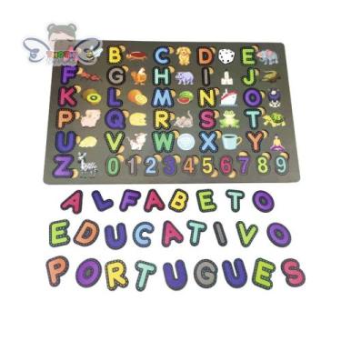 Imagem de Letras de alfabeto + numero, coloridos em mdf portugues - Thoth