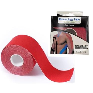 Imagem de Fita Bandagem Elástica Kinesio Tape 5m x 5cm Kinesiology (Vermelho)