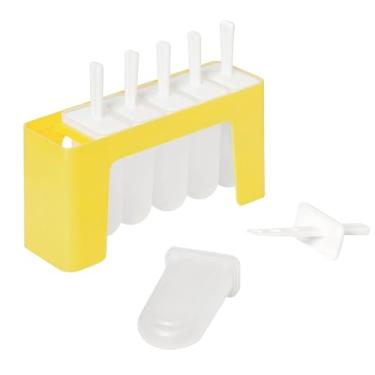 Imagem de Tovolo Moldes clássicos de silicone para picolé com bandeja (raios solares) - Moldes de picolé com 6 cavidades para picolés caseiros e lanches congelados - Máquina de picolé com protetores de