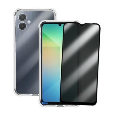 Imagem de Kit Capa Anti Impacto e Película Privacidade 3D Anti-Spy Compatível Samsung Galaxy A06