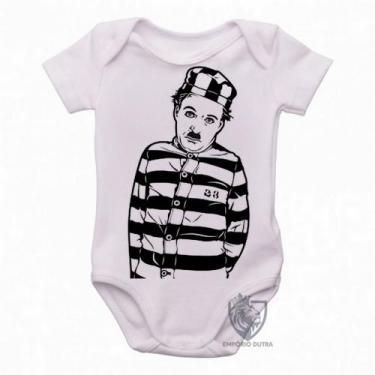 Imagem de body nenê criança roupa bebê Charles Chaplin preso  - Empório Dutra, P