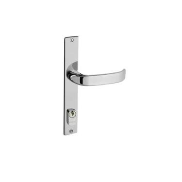Imagem de Fechadura porta aluminio pado 661 magnum cromada perfil estreito ferro