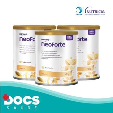 Imagem de Fórmula Infantil NeoForte 400gr Danone KIT 03 unidades, Baunilha