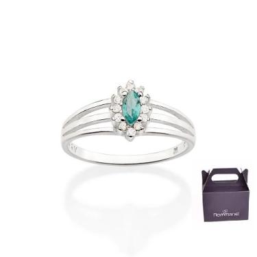 Imagem de Anel Solitário Prata 925 com Zircônias Rommanel 810287, 22, Prata