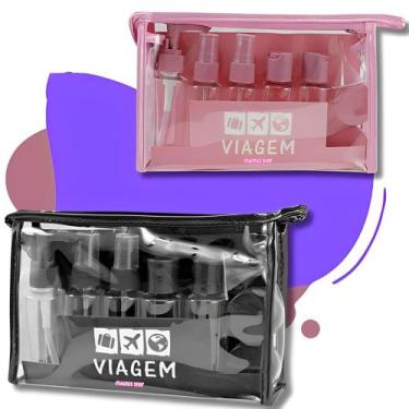 Imagem de Kit Viagem Higiene Frascos Spray Portatil Uso em Geral Para Creme Sham