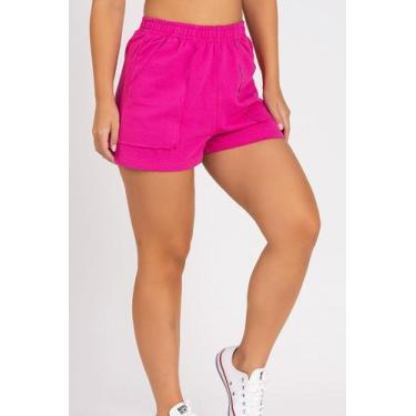 Imagem de Short Moletom Bolso a Fio Pink - Larel, M, Pink