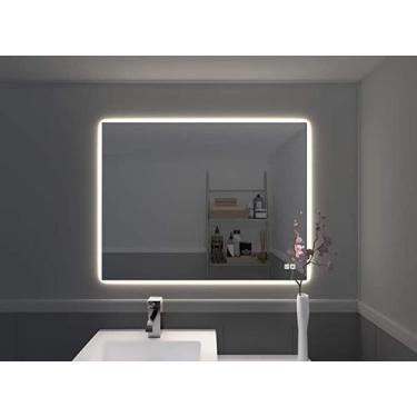 Imagem de Espelho lapidado bisotê Iluminado com LED Frio - 70x100cm - Woodglass