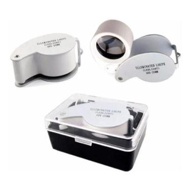 Imagem de Conta-fios - Mini Lupa 40x 25mm Com Led + Caixa Protetora - Não Inform