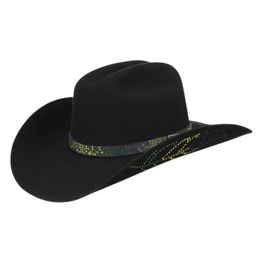 Imagem de Chapéu Americano Boiadeira Preto com Strass Mundial 37480