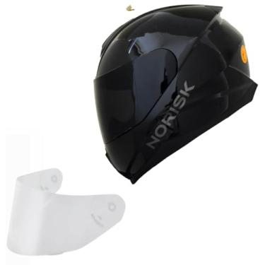 Imagem de Capacete Moto Masculino Norisk Razor Preto Viseira Fume (56)