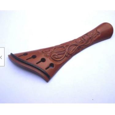 Imagem de MUSICAL STRING Peça traseira de violino esculpida à mão Harpa modelo buxo 4/4 com freet de ébano