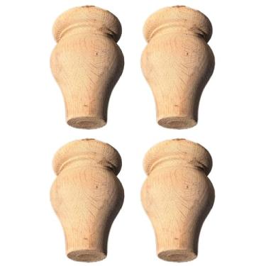 Imagem de Pinnacle Woodcraft Atualize seus móveis com pernas de madeira para móveis - Pernas de móveis de pé de coque alto DIY para sofá, armário, cadeira, suporte de TV e cômoda - Pernas de móveis de madeira