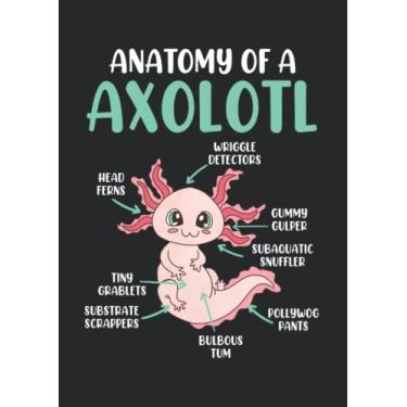 Imagem de Notizbuch A4 dotted, gepunktet, punktiert mit Softcover Design: Anatomie eines Axolotl Aquarium Terrarium: 120 dotted (Punktgitter) DIN A4 Seiten