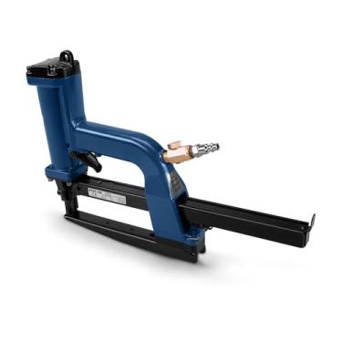 Imagem de IDL Packaging SP50-10B-A Grampeador pneumático resistente para grampos de coroa de 1/5.1 cm (12,7 mm) - Pistola de grampo pneumática profissional - Pistola de grampo de pressão de ar para encadernação