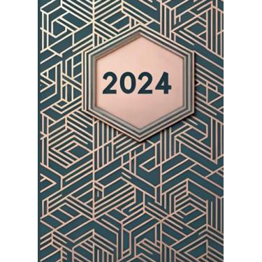 Imagem de 2024 Diary - Geometric pattern: Day Per Page | Jan to Dec | Planner Organizer | A4 (8.3 × 11.7 Inch)