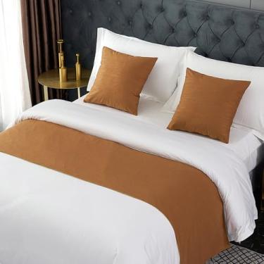 Imagem de Cama, corredor, lenço, colchas, luxuoso, confortável, cor sólida, corredores e cachecóis, liso, simples, proteção de cama, hotéis, decoração de casa, Queen, toalha de cama king size, capa de