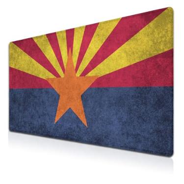 Imagem de Samgula Tapetes de mesa de jogos tapete de mesa moderno amarelo, mouse pad de pc para homens tapetes de mesa grandes, almofada de mesa extra grande base de borracha antiderrapante, 89,9 cm x 39,9 cm